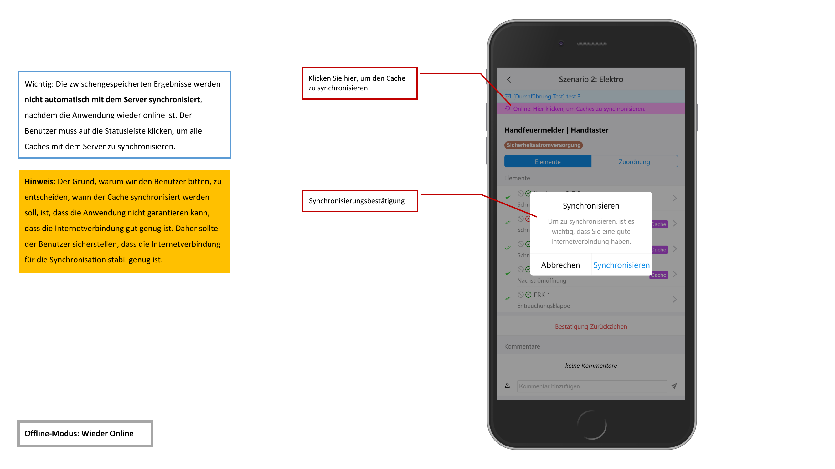 Synchronisierungs-Bestätigung