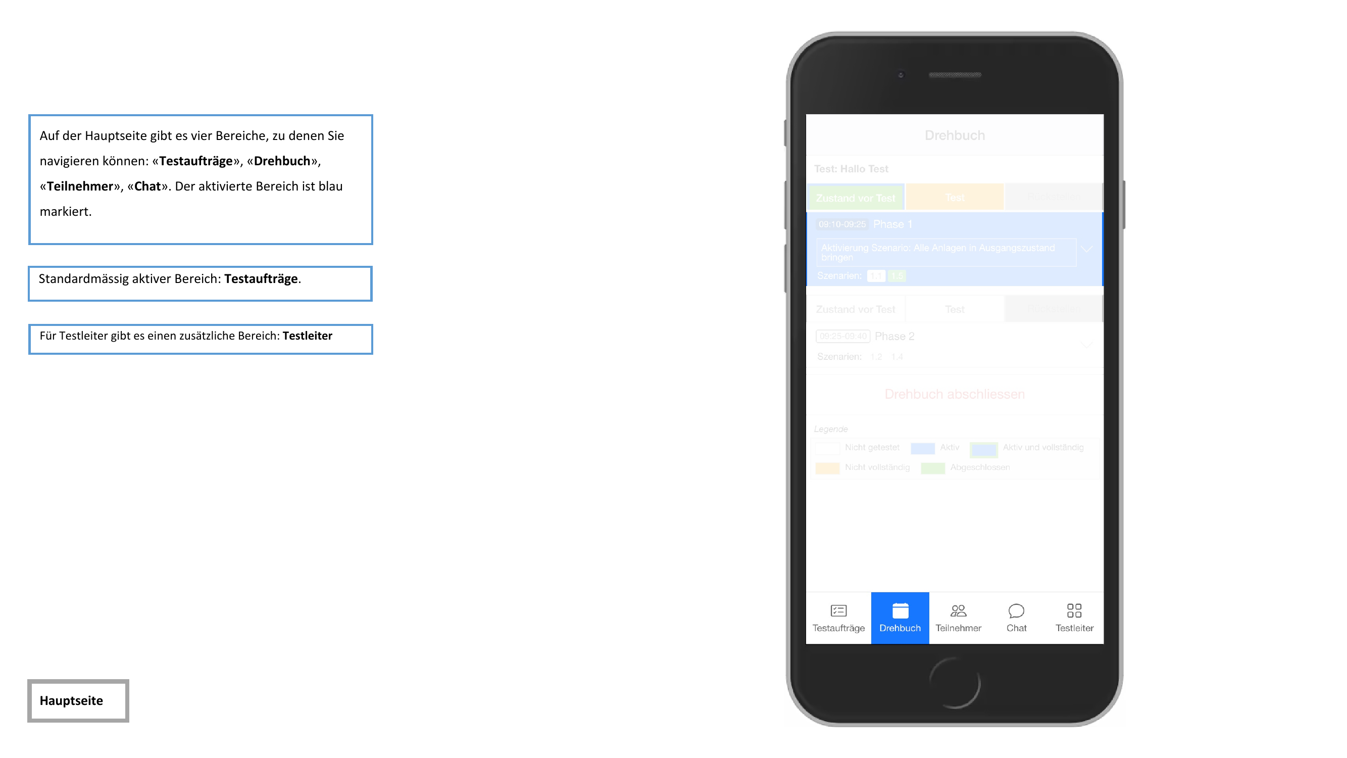 Main Page with Navigation