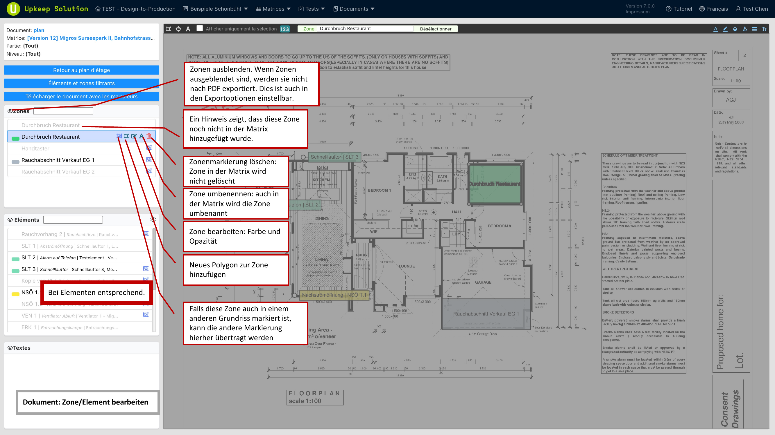 Edit Zones and Elements