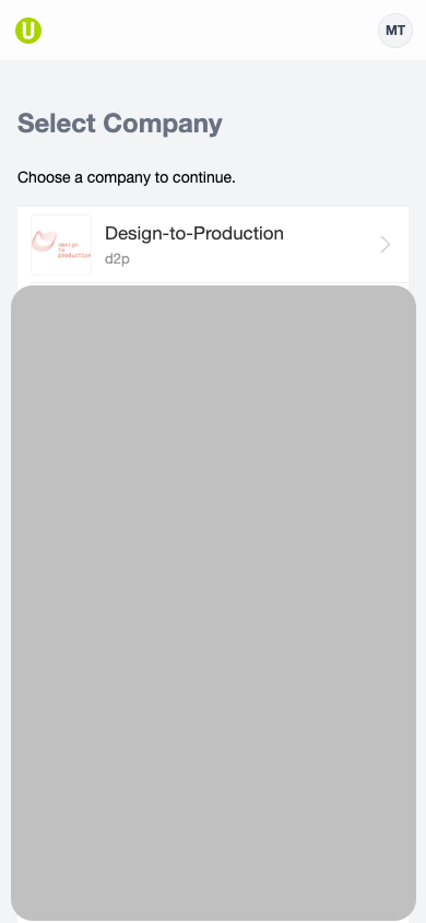 Sélection de l'entreprise