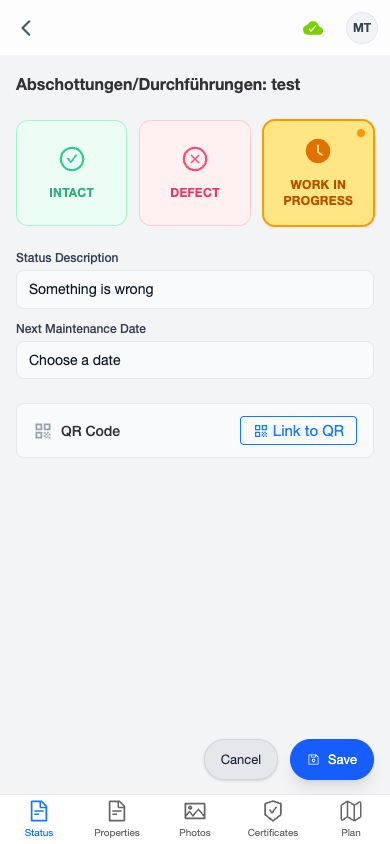 Statut En cours de traitement