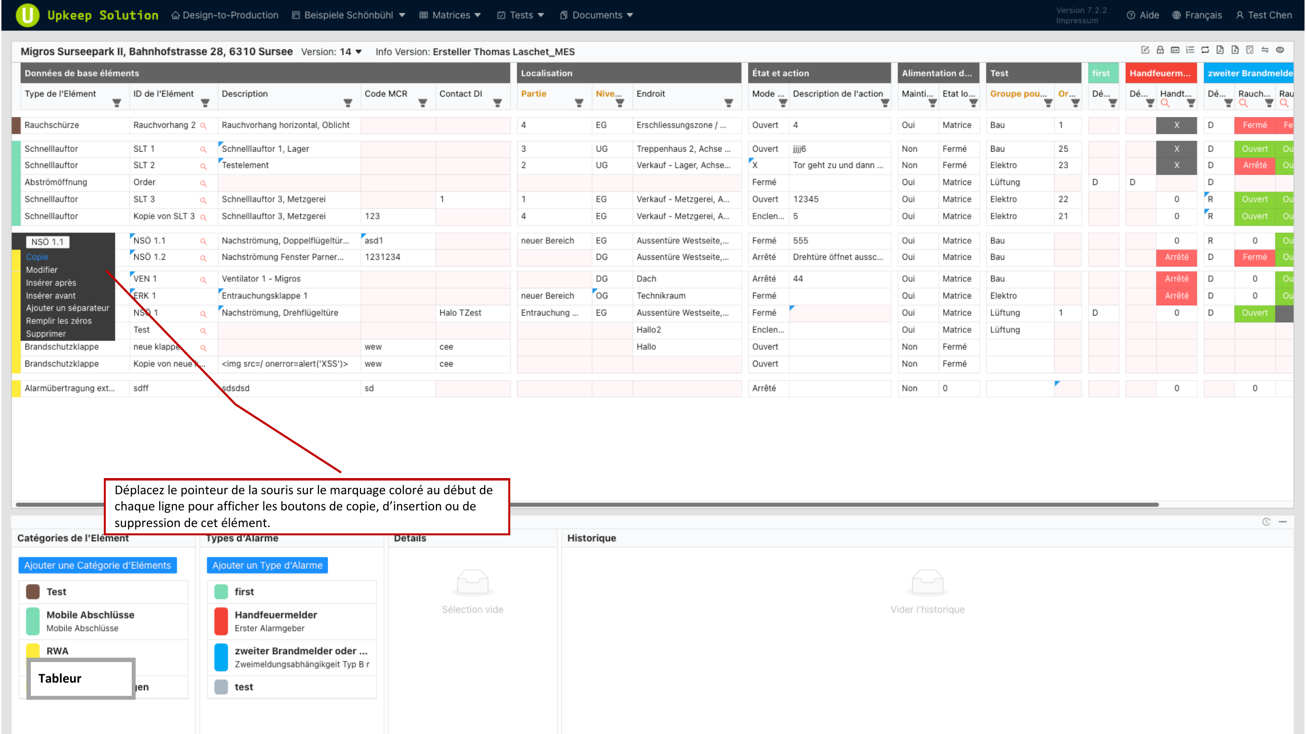 Menu contextuel et proprietes