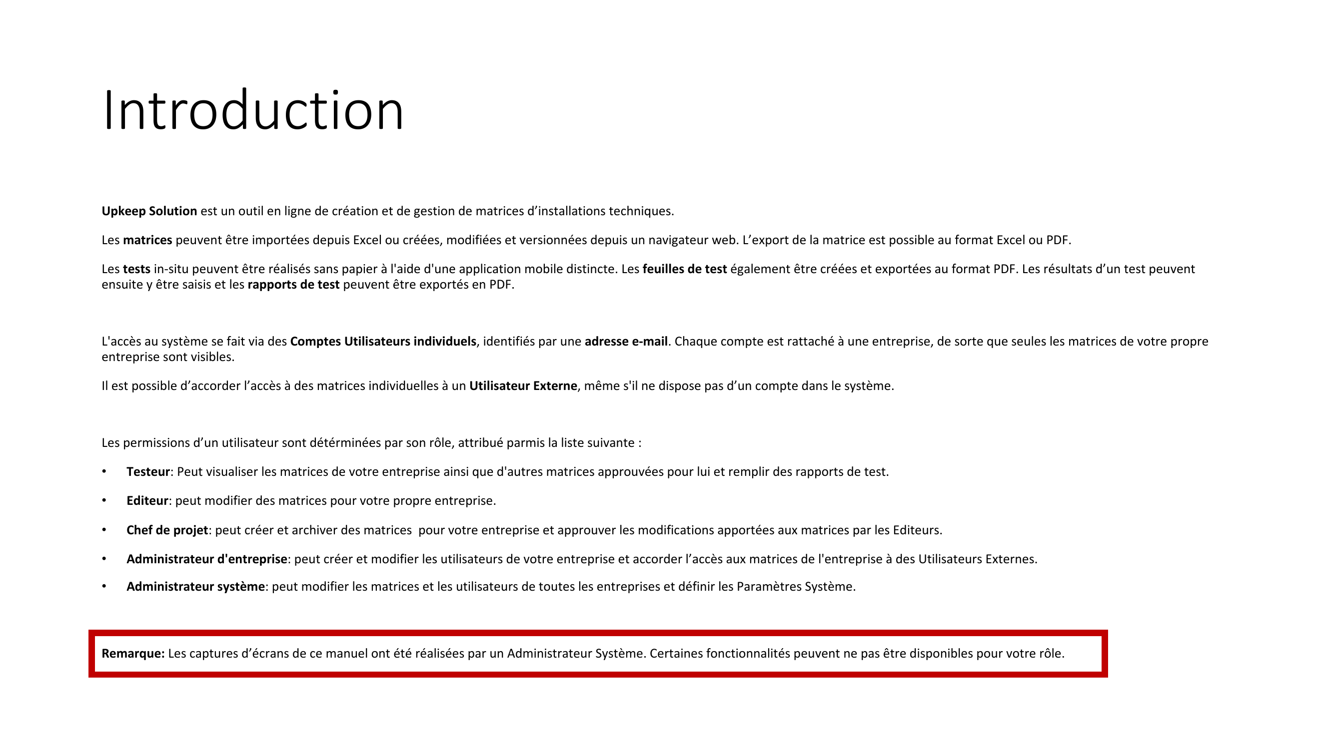 Hierarchie des roles