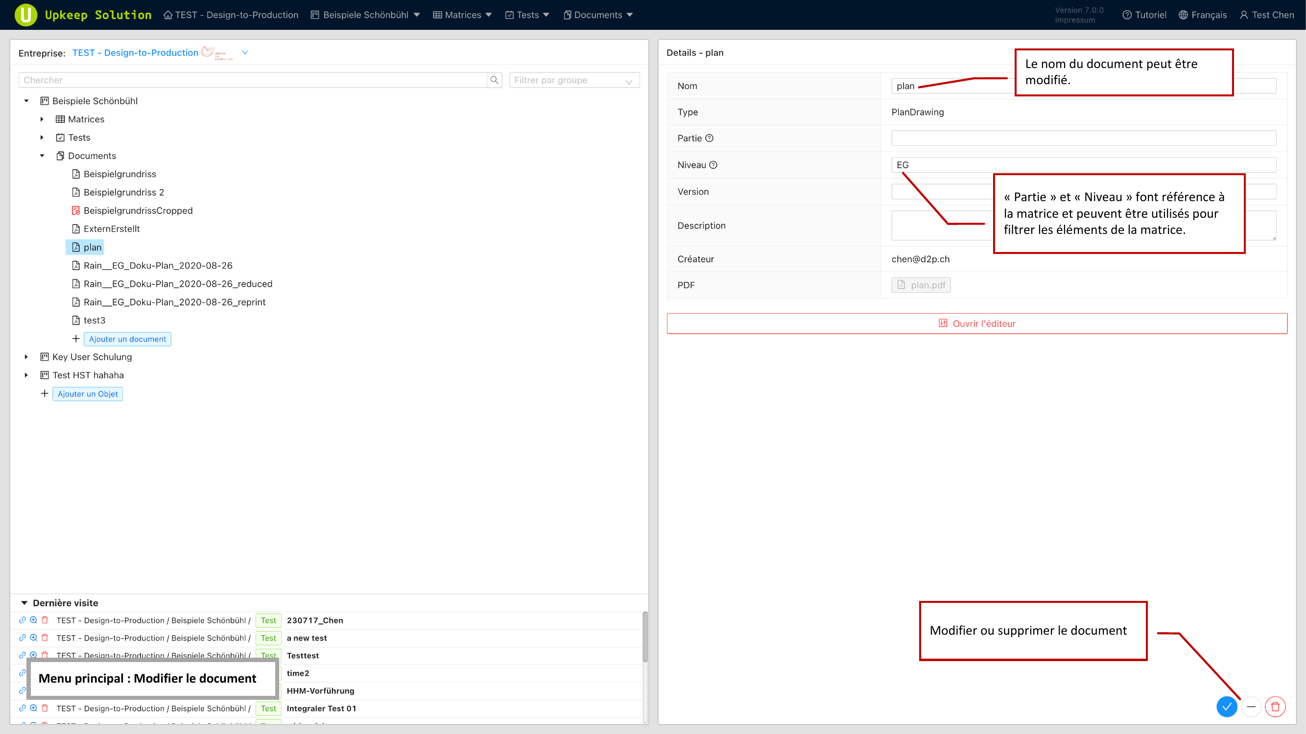 Modifier un document