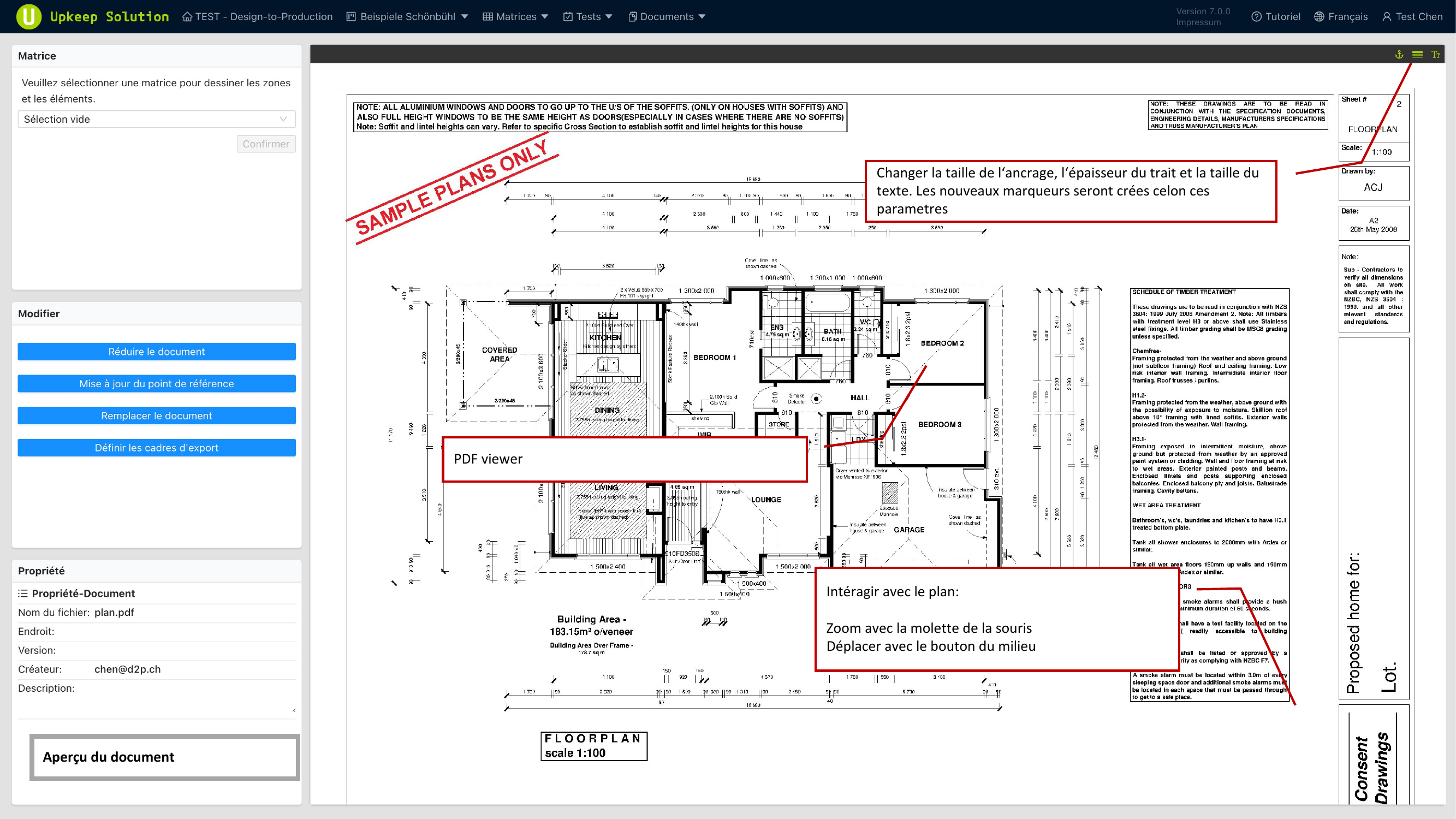 Vue d'ensemble de l'editeur de plans