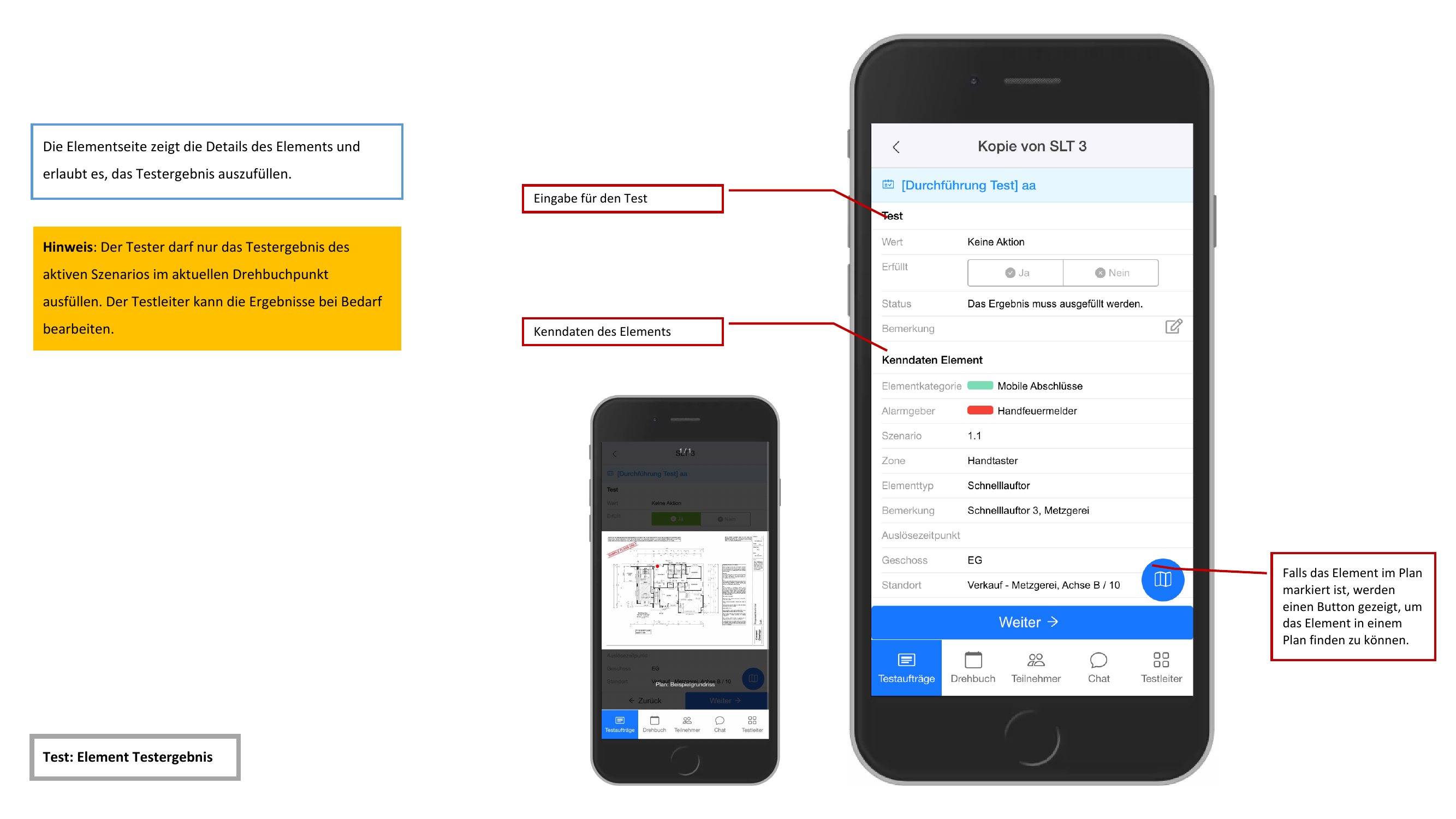 Registrazione risultato elemento