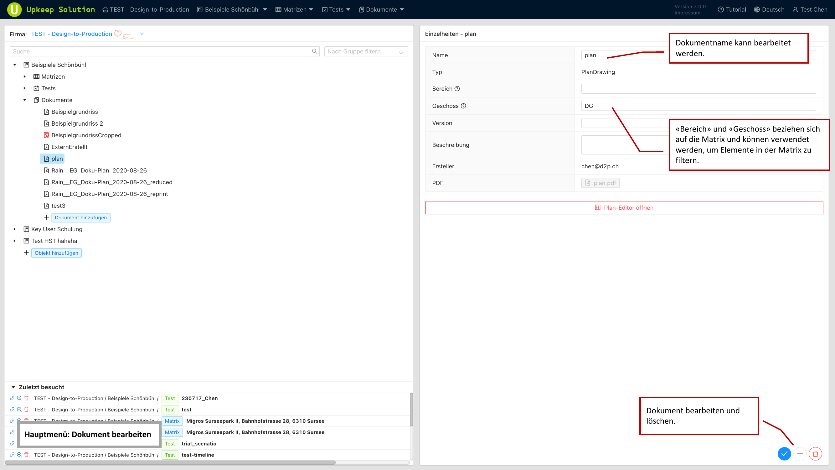 Modificare un documento