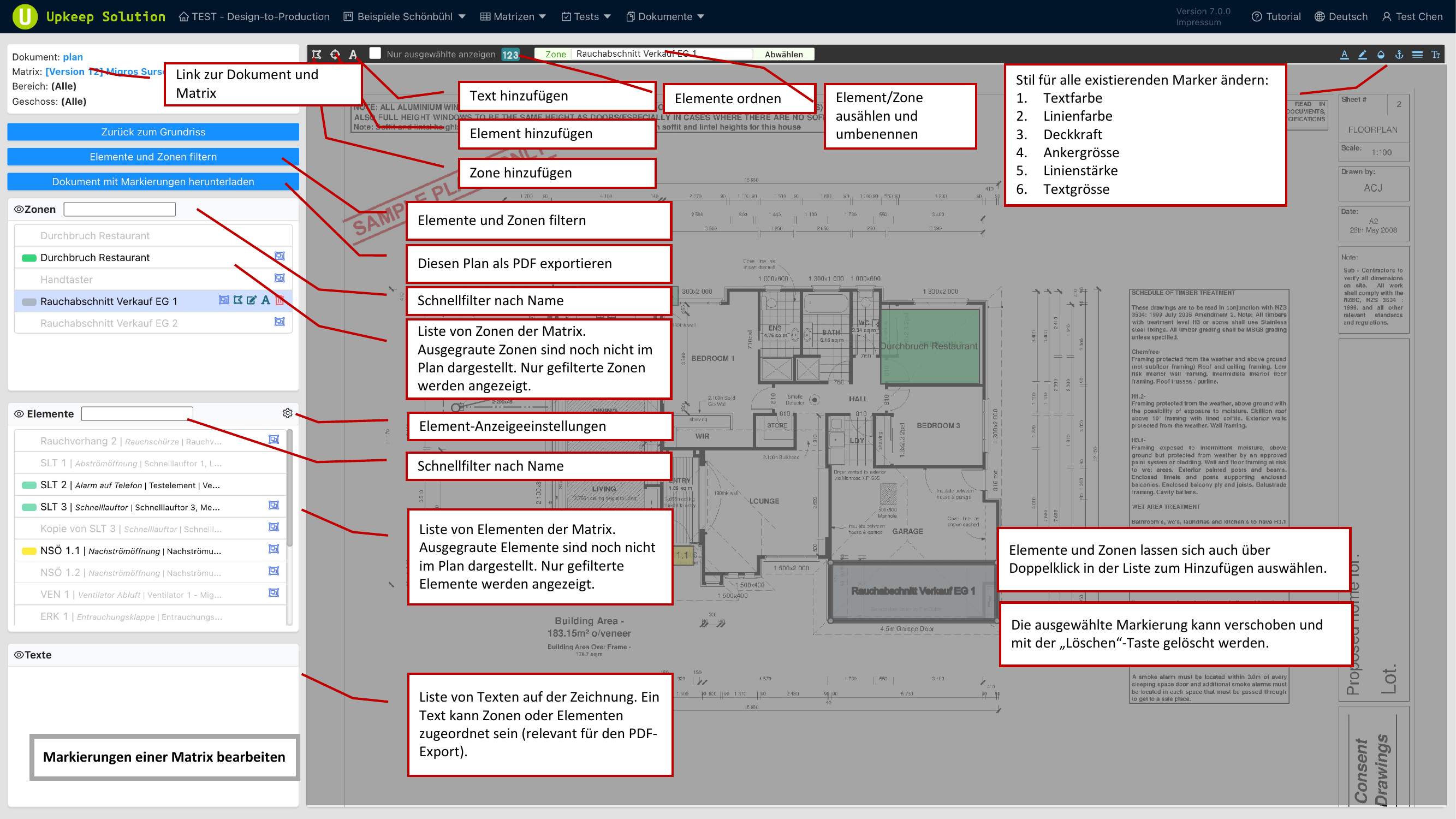 Modificare le marcature